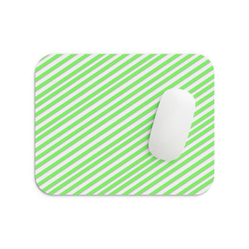 Green Linear Lines Mouse Pad