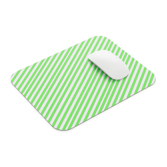 Green Linear Lines Mouse Pad
