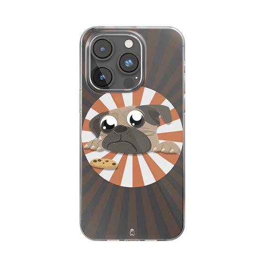 Cute Pug Clear Silicone Case