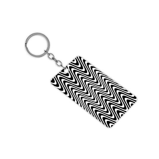 Optical Illusion Waves Keychain