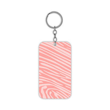 Peach Topography Keychain