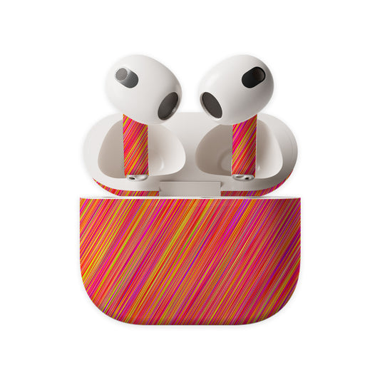 Pink Mini Stripes Earbuds Skin
