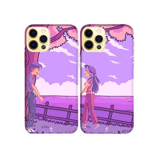 Waiting For You Slim Hard Couple Phone Case