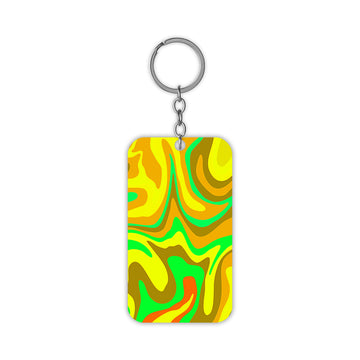 Yellow Fluid Keychain