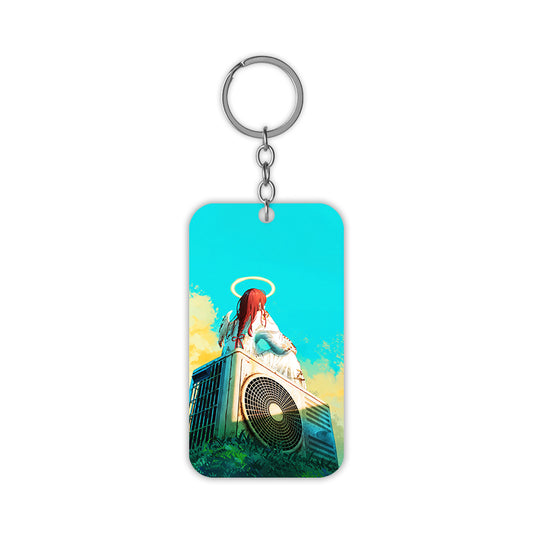 Alone  Angel Keychain