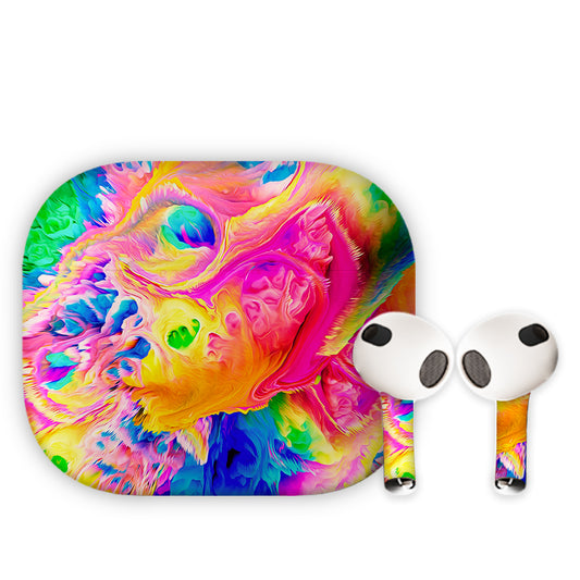 Colourful Radial Patches Earbuds Skin
