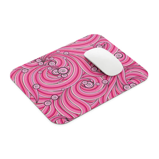 Mosshie Pink Swirls Mouse Pad