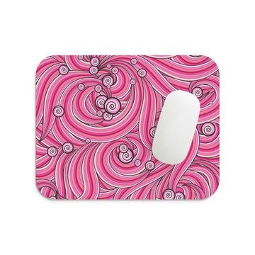 Mosshie Pink Swirls Mouse Pad
