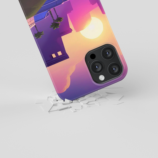 Sunset & Supercar Slim Hard Case