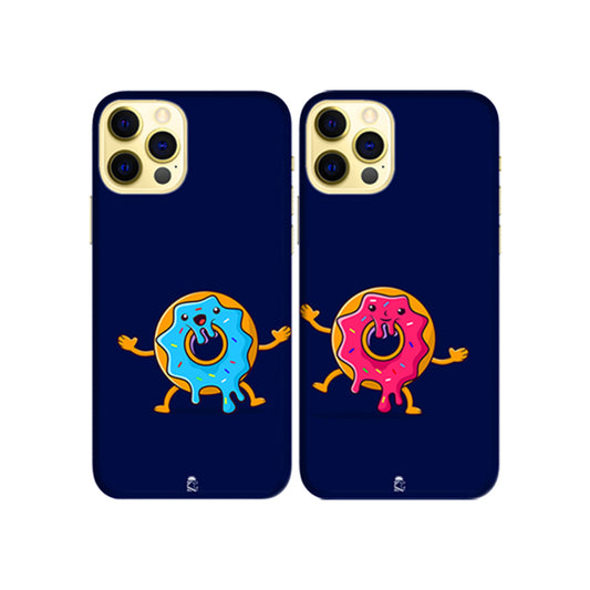 Doughnut Couple Slim Hard Couple Phone Case