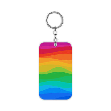 Rainbow Waves Keychain