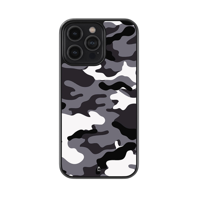Grey Moo Camo Glossy Metal Case