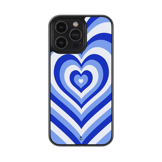 Sky Blue Hearts Glossy Metal Case