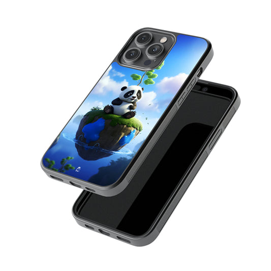 Cute Little Panda Glossy Metal Case
