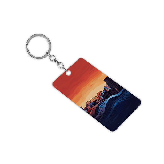 City Scape Keychain