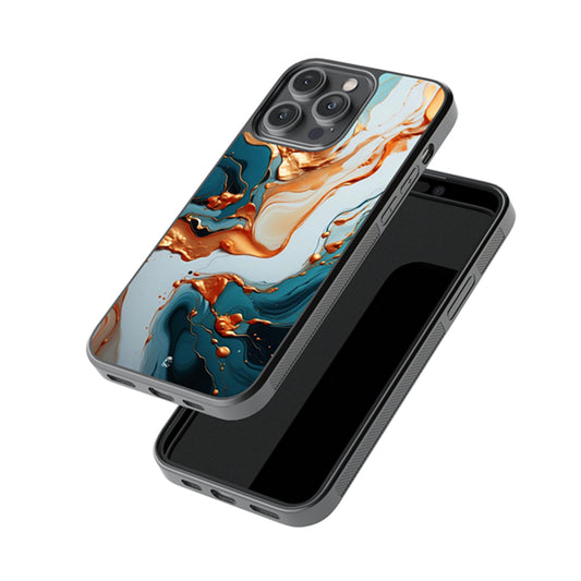 Marengo Royal Blue Marble Glossy Metal Case