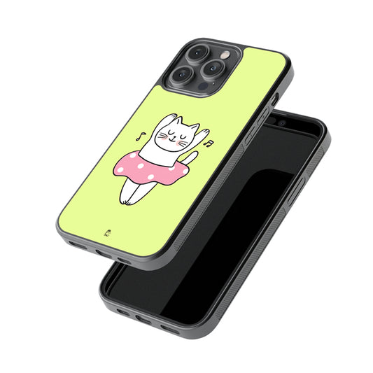 Belly Dancing Cat Glossy Metal Case
