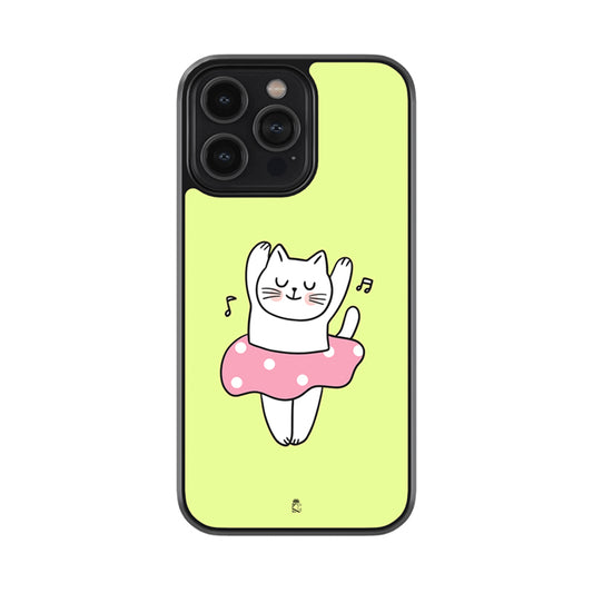 Belly Dancing Cat Glossy Metal Case