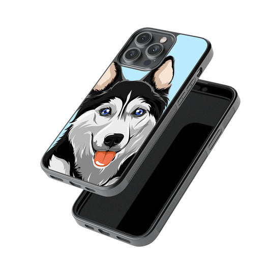 Cute Husky Glossy Metal Case