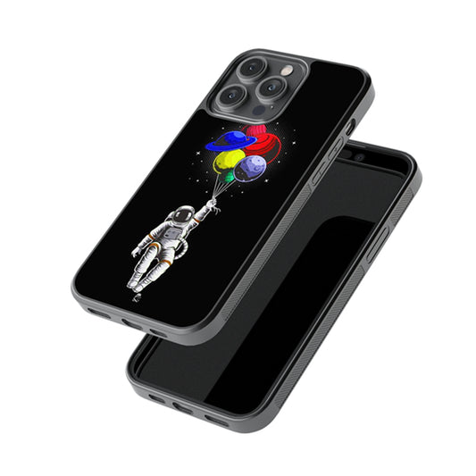 Flying Astronaut Glossy Metal Case
