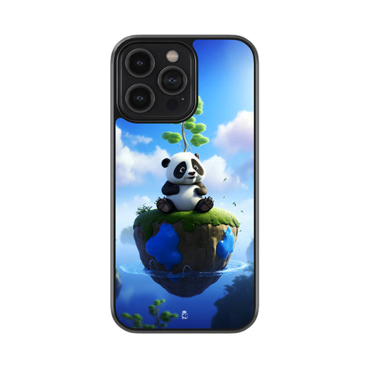 Cute Little Panda Glossy Metal Case