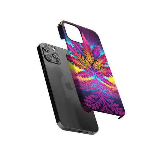 Neon Leaves Slim Hard Case