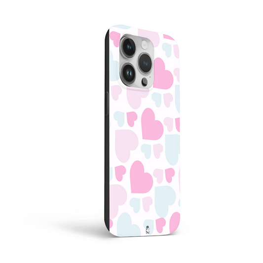 Mint Hearts Flexible Soft Silicone Case