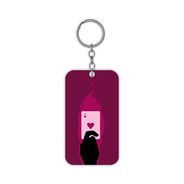 Flame Cards Keychain