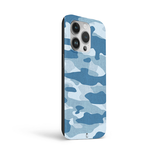 Blue Camo Flexible Soft Silicone Case