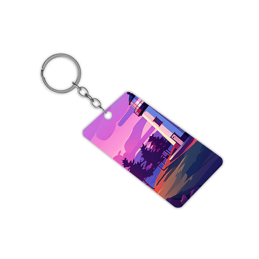 Aesthetic Beach View Keychain