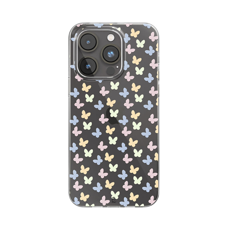 Colourful Butterflies Clear Silicone Case