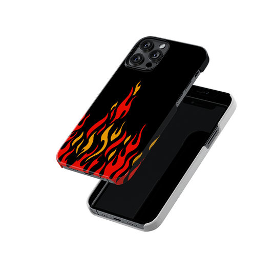 Red Flames Slim Hard Case