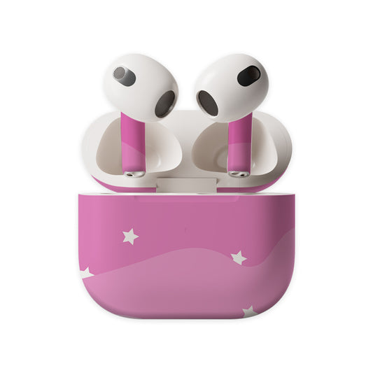 Pink Stars Earbuds Skin