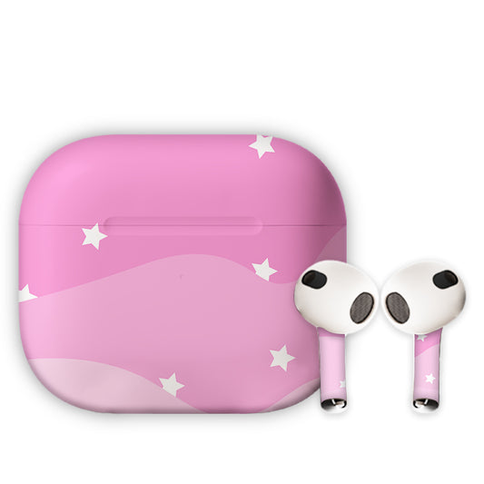 Pink Stars Earbuds Skin