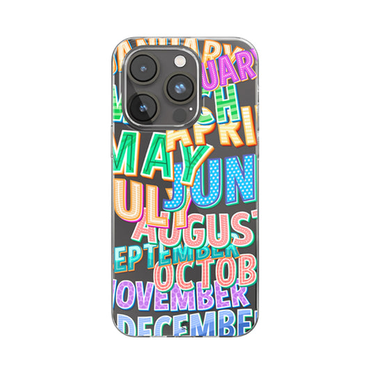Joyful Months Clear Silicone Case