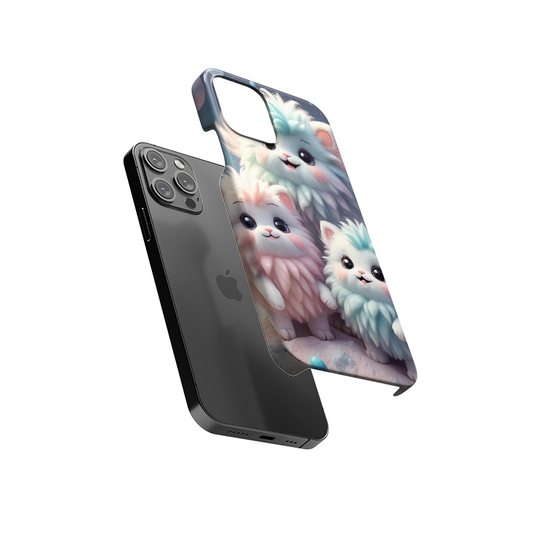 Cute Puffy Cats Slim Hard Case
