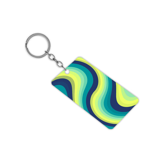 Green Waves Keychain