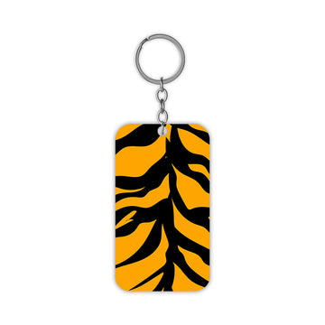 Tiger Pattern Keychain
