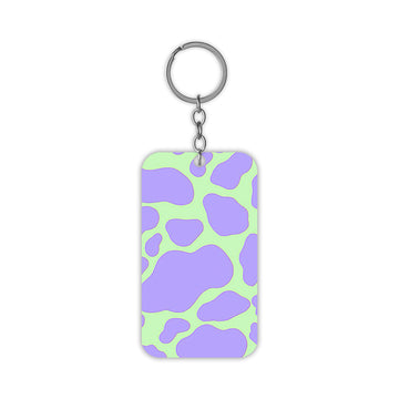 Purple Moo Keychain
