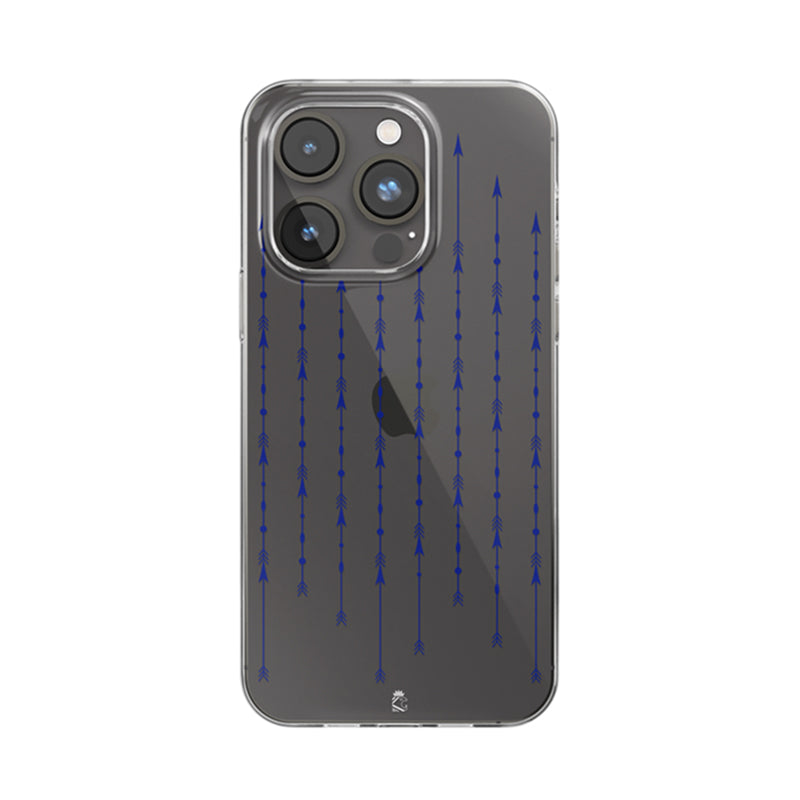Blue Arrows Clear Silicone Case