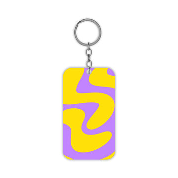 Yellow Swirl Keychain