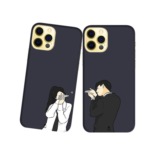 Love Gun Play Slim Hard Couple Phone Case