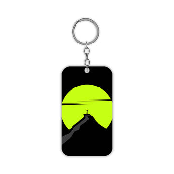 Alone at the Top Keychain