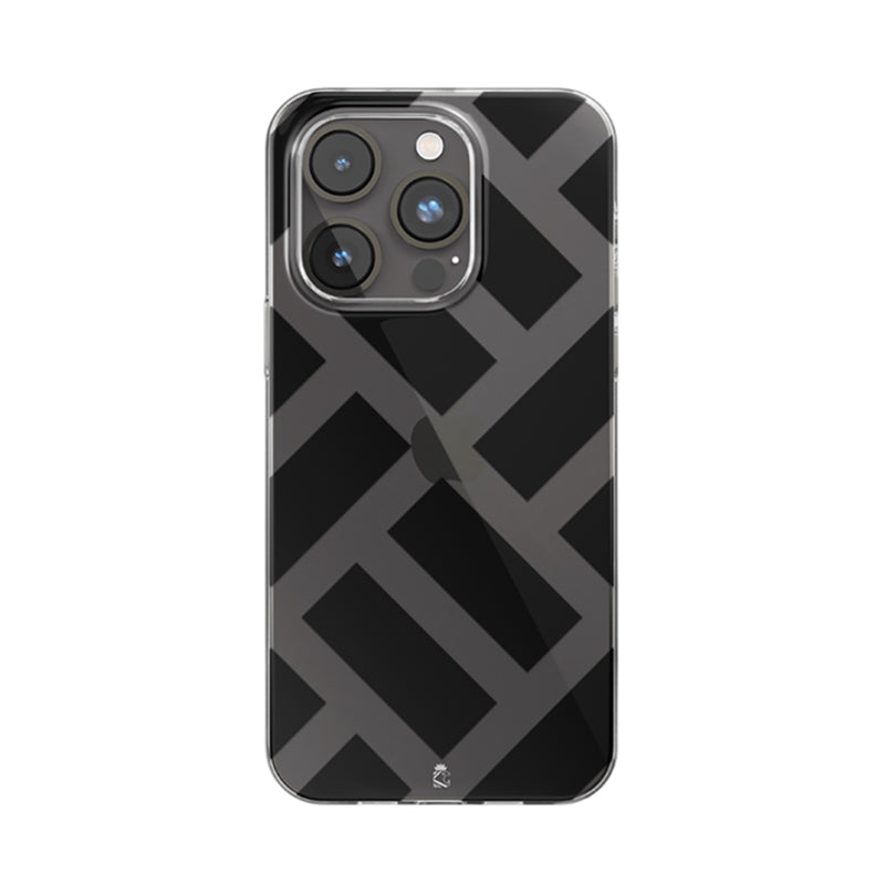 Stripe Boxes Clear Silicone Case
