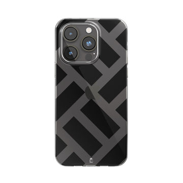 Stripe Boxes Clear Silicone Case