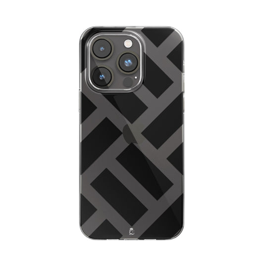 Stripe Boxes Clear Silicone Case