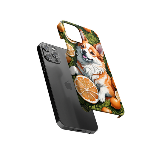 Orange Love Dog Slim Hard Case