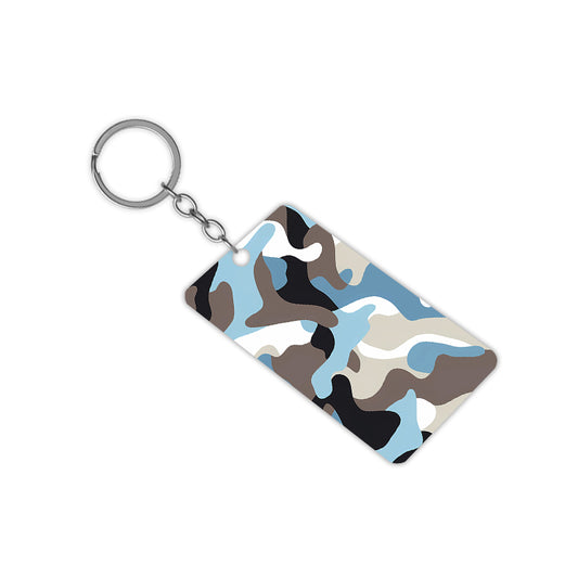 Blue Camo Keychain