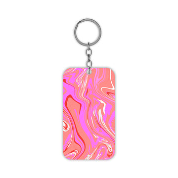 Pink Fluid Keychain