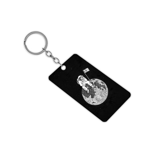 Astronaut On The Moon Keychain
